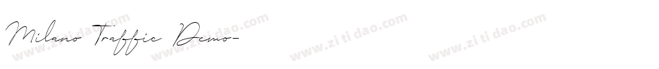 Milano Traffic Demo字体转换